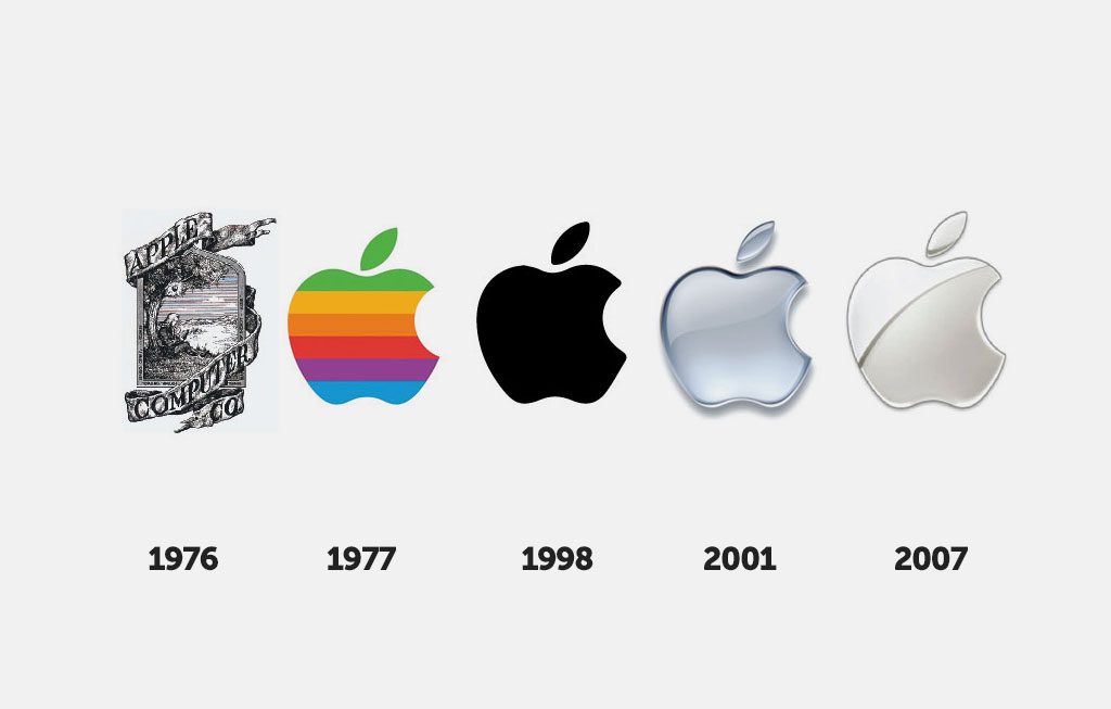 La marca Apple ha pasado por varios procesos de rebranding para llegar a ser lo que es ahora.